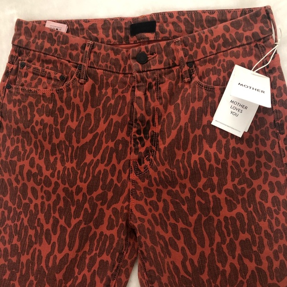 Mother High waisted leopard ankle crop jeans - Picture 5 of 14